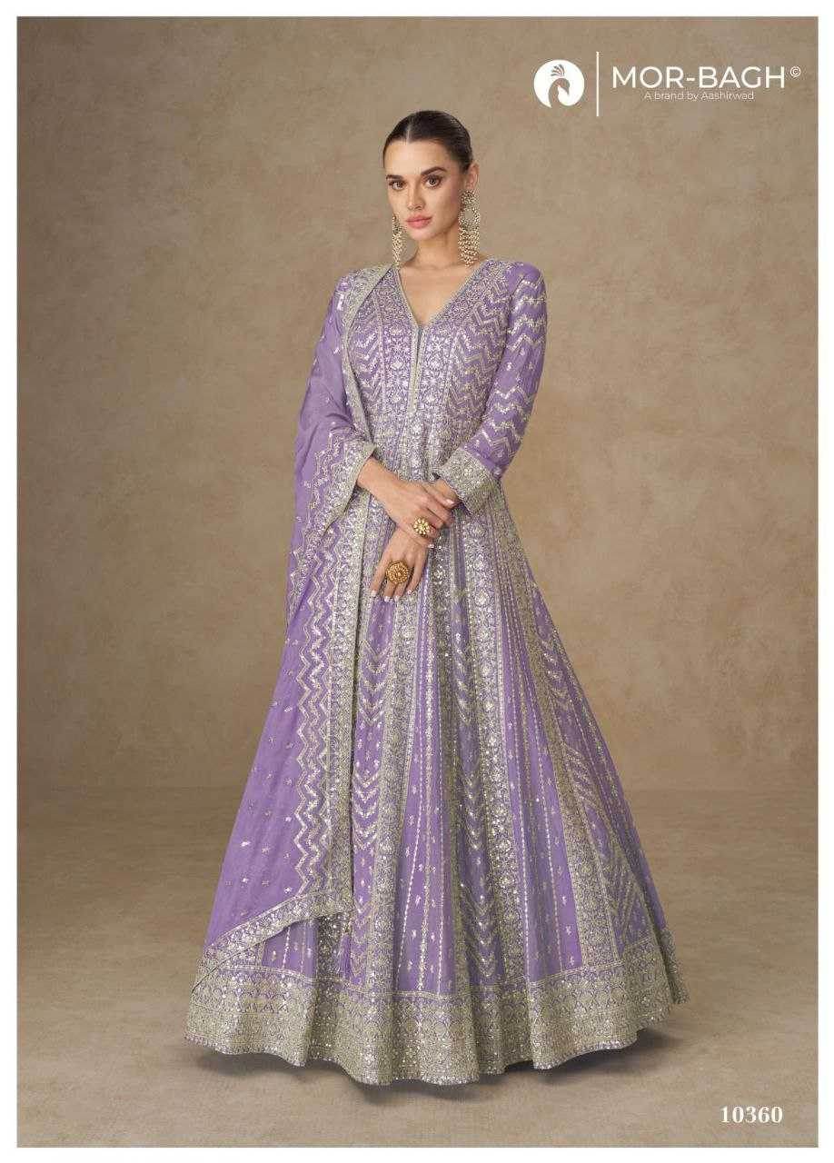 Chinon Silk ANARKALI Gowns - MYLUXURY LANE ENTERPRISE